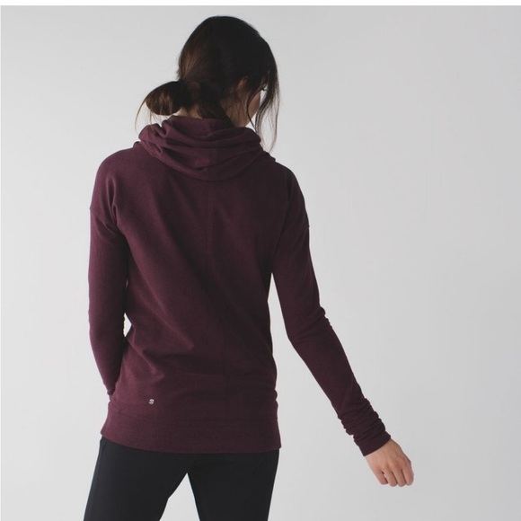 Lululemon Stress Less Hoodie- Heathered Bordeaux Drama - Picture 4 of 8